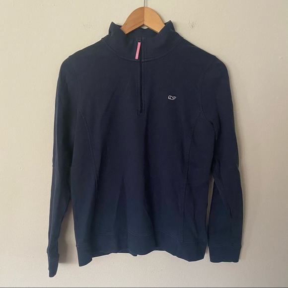 Vineyard Vines Navy Quarter Zip - Medium - Picture 2 of 6